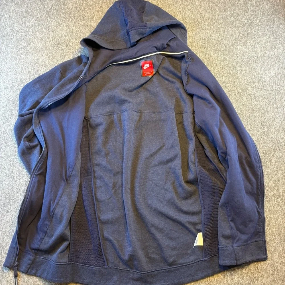 NIKE  Tech Fleece Mesh Cocoon Full Zip Hoodie Women's M Jacket Navy Blue 725844